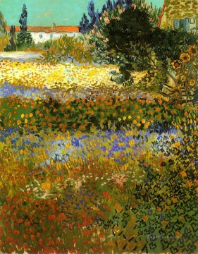 Jardín floreciente Vincent van Gogh Pinturas al óleo